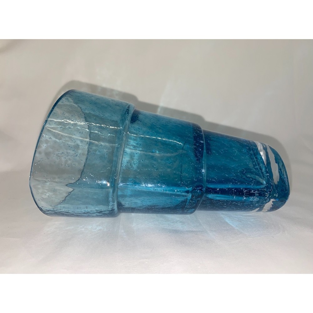 Vintage Costa Boda Teal Blue Mezzo Vase by Ann Wahstrom *Signed and Numbered*